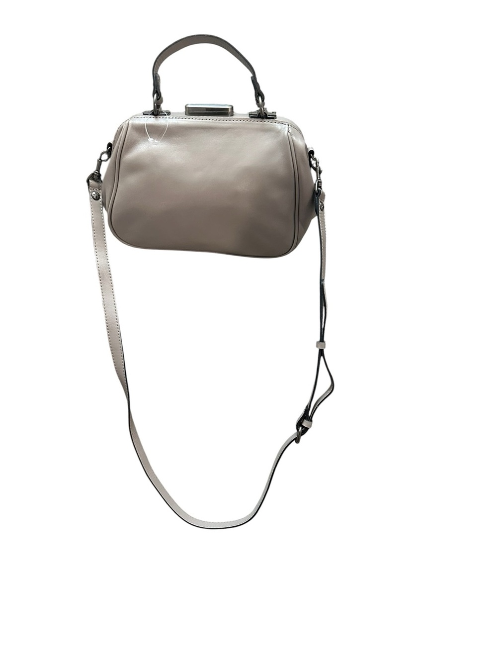 Patricia Nash Gracchi Satchel Tooled Leather Crossbody Bag Frame Handbag Gray - Picture 3 of 14
